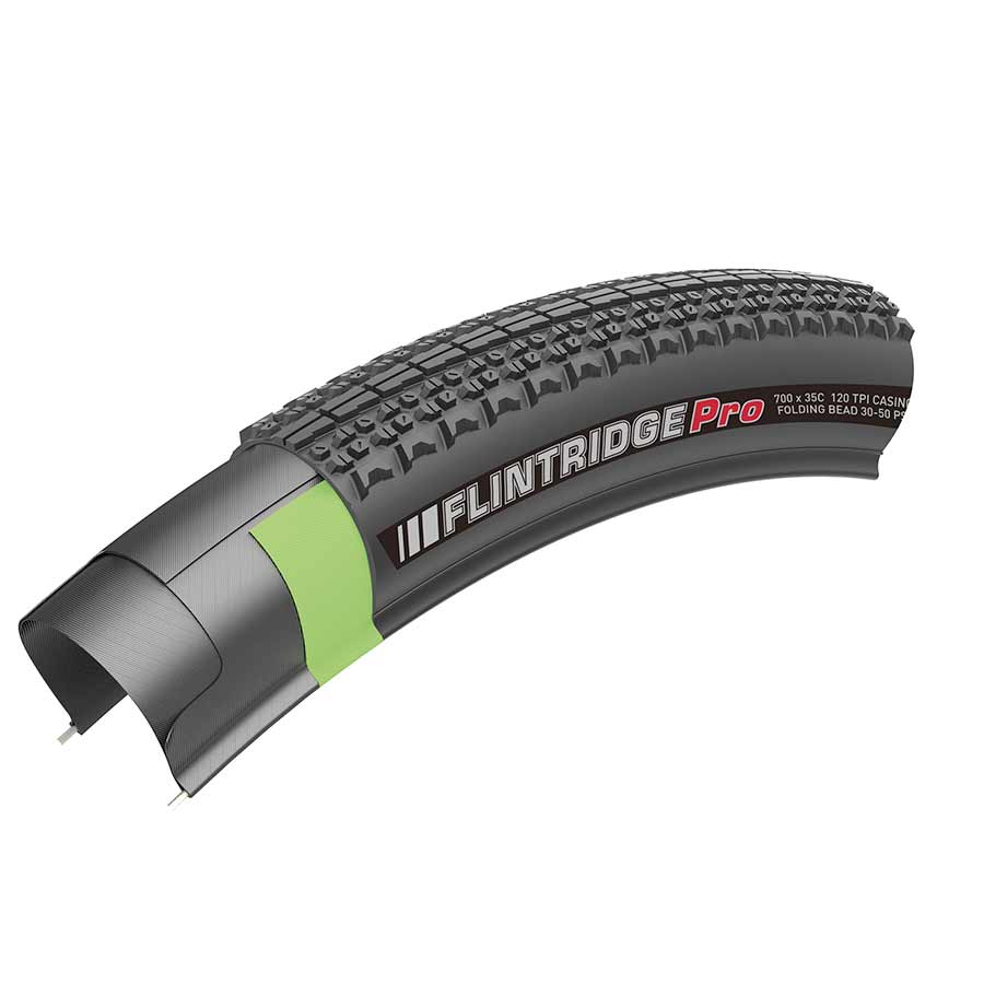 Kenda, Flintridge Pro, Tire, 700x35C, Folding, Tubeless Ready, GCT, DTC, 120TPI, Black