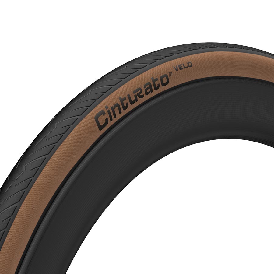 Pirelli, Cinturato Velo TLR, Road Tire, 700x26C, Folding, Tubeless Ready, SmartNET Silica, ArmourTech, 66TPI, Tanwall