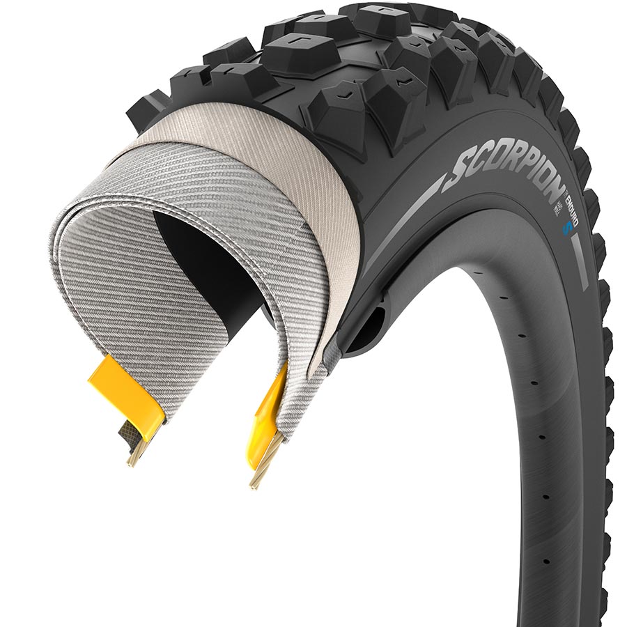 Pirelli, Scorpion Enduro S, Mountain Tire, 29x2.40, Folding, Tubeless Ready, SmartGRIP Gravity, HardWALL, 60TPI, Black