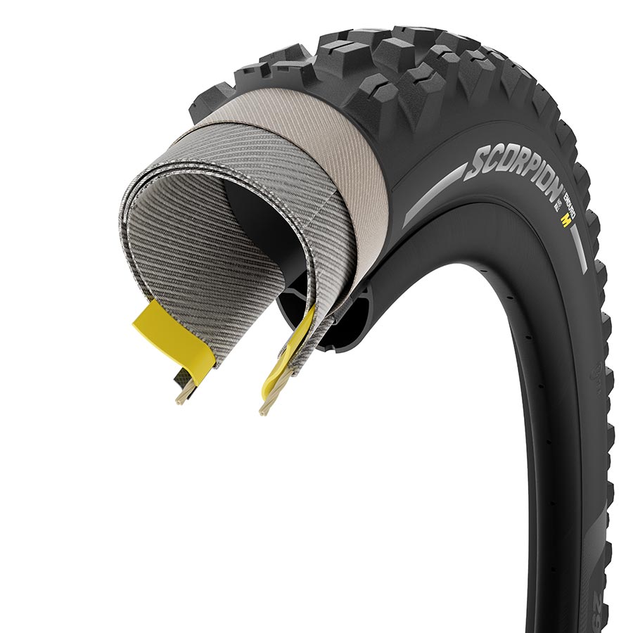 Pirelli, Scorpion Enduro M, Mountain Tire, 275x2.60, Folding, Tubeless Ready, SmartGRIP Gravity, HardWALL, 60TPI, Black