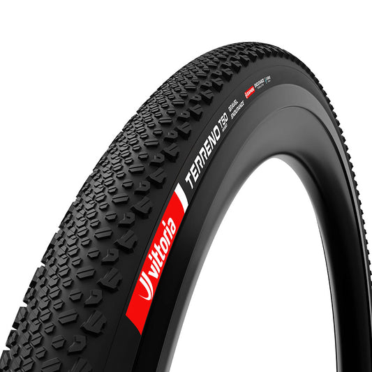 Vittoria, TERRENO T50, Gravel Tire, 700x45C, Folding, Tubeless Ready, Endurance Formulation Graphene, Reinforced Nylon, 100TPI, Black