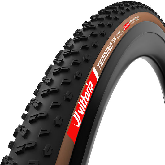 Vittoria, Terreno T90, Gravel Tire, 700x45C, Folding, Tubeless Ready, Endurance Formulation Graphene, Reinforced Nylon, 100TPI, Tanwall