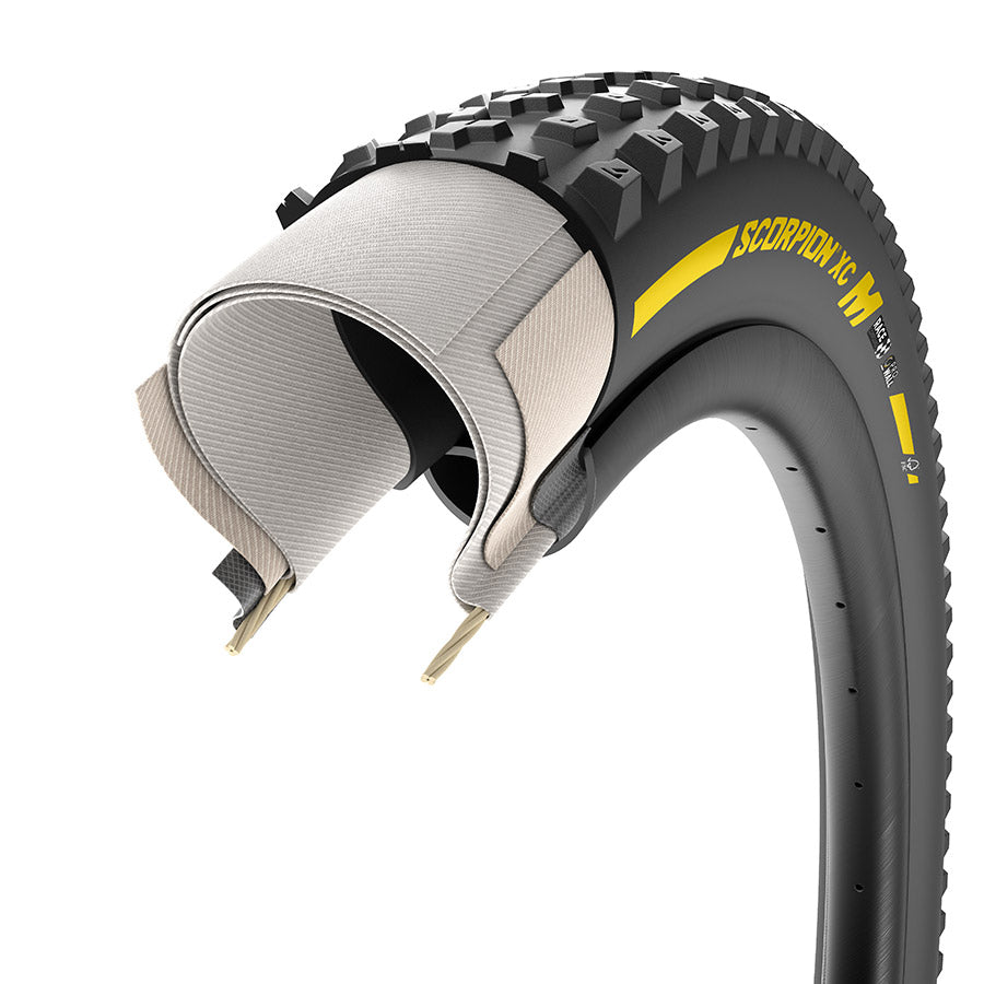 Pirelli, Scorpion Race XC M, Mountain Tire, 29x2.4, Folding, Tubeless Ready, Race XC Compound, Lite, 120TPI, Black